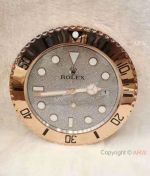 Best Copy Rolex Submariner Rose Gold Wall Clock Diamonds Face
